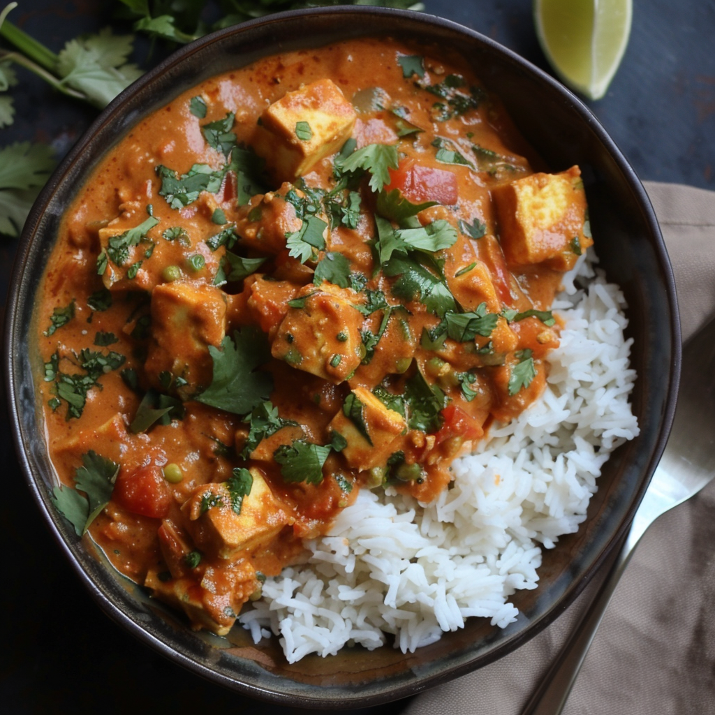 Paneer Tikka Masala with Coconut Milk