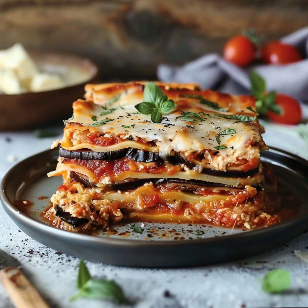 Vegetarian Lasagna with Aubergines