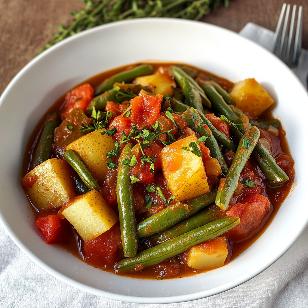 Fasolakia: Greek green beans stew